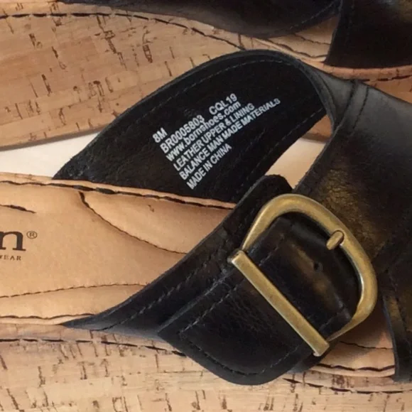 Born Black Wedge Sandals - Picture 3 of 5